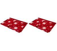 Petface Snowflake Christmas Dog Comforter Blanket, Machine Washable, 100 x 70 cm (Pack of 2)