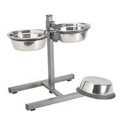 Petface Stainless Steel Adjustable Double Diner Med - One Size