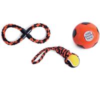 Petface Strong Tennis Ball Rope Dog Toy Set