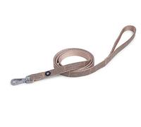 Petface Tan Tweed Lead, Tonal Dots - Red, Medium