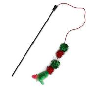 Petface Tinsel Wand Teaser, Christmas Cat Toy with Feathers (Pack of 1)
