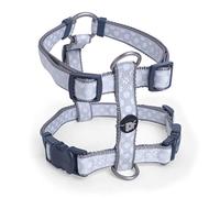 Petface Tonal Dots Dog Harness, Medium, Light Grey (Pack of 1) | Comfortable Fit, Strong Clips & D-Ring, Durable Material, Stylish Design, Easy to Use