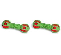 Petface (Toyz Crinkle Dumbbell Dog Toy, 15 cm, Green (Pack of 2)