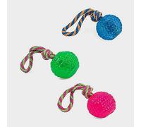 Petface Toyz Rope Bouncy Ball, Multi One Size