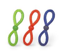 Petface Toyz Twist Tugger Dog Toy, Blue/Green/Pink (Pack of 1) | One Colour Supplied at Random, Tough & Durable, Promotes Interactive Play, Encourages Chewing, Dental Health Benefits