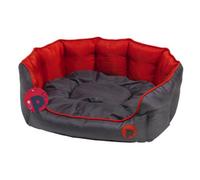 Petface Waterproof Oxford Dog Luxury Oval Dog Bed, Red, X-Large