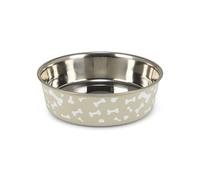 Petface White Bones Print Deli Dog Bowl, 21 cm