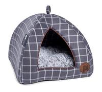 Petface Grey Window Pane Check Cat Igloo Bed - 35 x 40 x 40cm