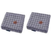 Petface Window Pane Check Soft Fleece Comforter Bedding Blanket for Dogs (Pack of 2)