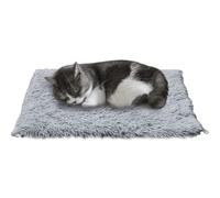 petfelix Self-Warming Cat Mat, Non-Skid Thermal Pet Blanket for Indoor & Outdoor Cats, Washable Insulated Mat for Cat House or Carrier, 24"x20", Gray
