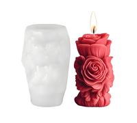 PETFROH 3D Rose Flowers Aromatic Candle Mold, Rose Mould for Valentine's Day, Silicone Candle Mould Soaps Pastry, Make Candles, Aromatic Candles, Wax Soaps (001)