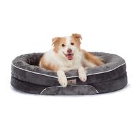 PetFun Orthopedic Dog Bed Couch for Large Pets with Egg Foam Support, Four Sided Bolster, Soft, Tear Resistant Fabric and Removable Machine Washable Plush Cover