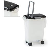 PetFusion Portable Dog & Cat Food Container - Heavy Duty Food Bin With Wheels, 10kg Storage (42 x 30 x 48cm)