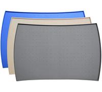 PetFusion Waterproof Pet Food Mat Non Slip Silicone Mat for Dogs and Cats Water and Food Bowls - Grey - Small (46 x 30cm)