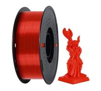 PETG 3D Printer Filament 1.75mm, Low Stringing High Toughness Water Resistant(Fluoro red 1KG)