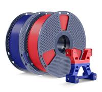 PETG Filament 1.75mm - 2kg(4.4lbs) SUNLU PETG 3D Printer Filament, Reusable Spool Compatible with Bambulab Refill Filament, 1.75mm Dimensional Accuracy +/- 0.02mm, Red+Blue Bundle