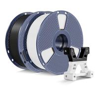 PETG Filament 1.75mm - 2kg(4.4lbs) SUNLU PETG 3D Printer Filament, Reusable Spool Compatible with Bambulab Refill Filament, 1.75mm Dimensional Accuracy +/- 0.02mm, Black+White Bundle