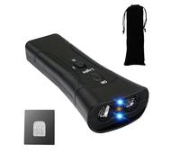 Petgentle Anti Barking Device for Dogs, Safe Pet Corrector and Dog Barking Deterrent Devices with LED Light, Portable Training Behaviour Aids, Rechargeable Stop Dog Barking Tool for All Breeds (Black)