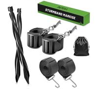 PETGILL Storm band awning set for Thule Omnistor - (suitable for storm protection awning motorhome) - storm band for awnings, caravan tie down straps kit with storm line