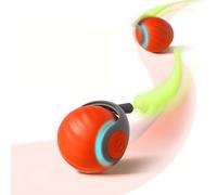 Petgravity Smart Cat Ball, 2026 Upgraded Interactive Cat Toys for Indoor Cats Exercise, 2 Speeds Rechargeable Smart Moving Ball for All Breeds with 2 Detachable Tails, Orange