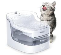 PETGUGU Cat Water Fountain for Drinking, 2L Ultra-Quiet Automatic Pet Water Dispenser for Cats & Dogs, App Controlled with Wireless Pump, 8-Layer Filter, Hygienic Fresh Water, 2.4G WiFi (PF1L)