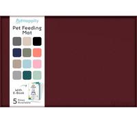 PetHappily Dog Food Mat - Raised Edges Dog Mat for Food and Water Prevent Spill, Waterproof Cat Food Mat Protect Floors, Easy Clean Dog Bowl Mats for Food and Water, Silicone Pet Food Mat with E-Book