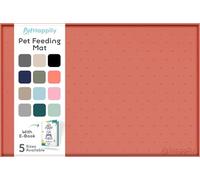 PetHappily Dog Food Mat - Raised Edges, Dog Mat for Food and Water, Prevent Spills, Waterproof Cat Food Mats Protect Floors, Easy to Clean Dog Bowl Mats for Food