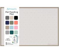 PetHappily Dog Food Mat - Raised Edges, Dog Mat for Food and Water, Prevent Spills, Waterproof Cat Food Mats Protect Floors, Easy to Clean Dog Bowl Mats for Food