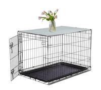 Pethiy Dog Crate Topper oxford cloth for Cages Collapsible Pet Crate Table Topper,Fits Most 24-48 inch pet Crates (Dog Crate Not Include)-Grey-48