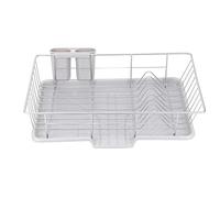 PetHot Large Dish Drainer Dish Drying Rack Metal Wire Cutlery Draining Holder Plate Rack Kitchen Sink