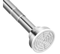 PetHot Shower Curtain Pole, 105-175cm Stainless Steel Net Curtain Rod, Adjustable Shower Curtains Rail Spring Tension Rod Extendable Telescopic Curtain Rod Tension Pole Net Voile