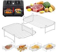 PETHREE 2Pcs Air Fryer Accessories Air Fryer Rack for Ninja AF300UK AF400UK