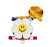 PETHROOM × Wiggle Wiggle Smile with Love Harness Set - Cute Dog Harness with Matching Leash & Backpack, Comfortable Walk & Travel Gear for Small to Medium Dogs, Large