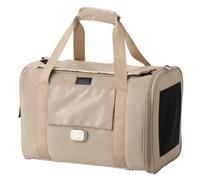 PETiCO NOA 3003 Airline Approved Pet Carrier - Pet Duffle Bag for Small Dogs & Cats Under 15 lbs, Sturdy & Machine Washable with Magnetic Snaps, Medium Size, Beige
