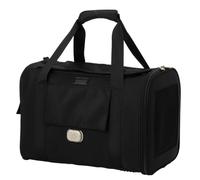 PETiCO NOA 3003 Airline Approved Pet Carrier - Pet Duffle Bag for Small Dogs & Cats Under 15 lbs, Sturdy & Machine Washable with Magnetic Snaps, Medium Size, Black