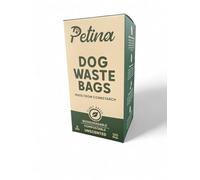 Petina 100% Compostable Dog poo bags - Planet Friendly, Biodegradable, Plant Based Dog Poop Bags Rolls - Eco-Friendly Poo Bags for a Sustainable Future (120 bags/8 Rolls)