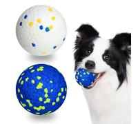 Petinstinct 2 Pack Dog Balls, Indestructible Dog Toys for Aggressive Chewers, Bouncy Tennis Balls for Dogs, Durable Interactive Floating Fetch Toy, Blue