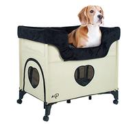 PETIQUE Bedside Lounge Pet Bed, Raised Bunk Bed for Medium Size Pets for Cats & Dogs, Zebra Vibes Design