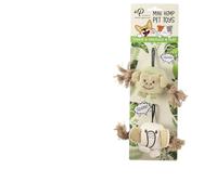 PETIQUE Mini Hemp Chunky Dog Toys - Monkey and Elephant Natural Hemp Toys for Small Dogs