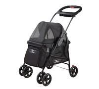 PETIQUE Simplicity Pet Stroller, Black 30.71”L X 17.92”W X 35.04”H