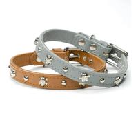 Petiquette Collars The Bounty Studded Dog Collar - 10.5” - 12.5” | 5/8" wide - Shamrock - Leather