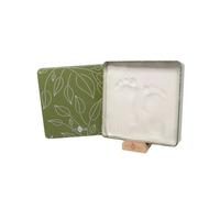 Petit Artichaut Baby Hand & Foot Imprints Square Box - Olive Tree