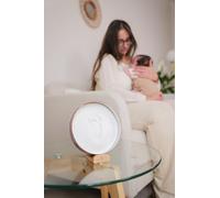 Petit Artichaut Round Print Tin with Wooden Stand. Save Baby's Hand or Footprint as a Unique Memory (Rainbow Terracotta)