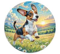 Petit Basset Griffon Vendéen 1000 Piece Round Puzzles for Kids And Adults Gift for Family Unique Shape And Home Decor Creative for Teenagers And Adults 1000pcs (67.5x67.5cm)