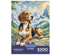 Petit Basset Griffon Vendéen Jigsaw Puzzles Puzzle for Adults Kids. 1000 Pieces Great Gifts Challenge Toy Educational Games Home Decoration for Adults& Kids Age 14 Years Up 38x26cm/1000pcs