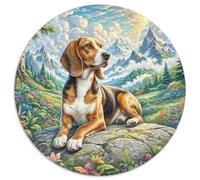 Petit Basset Griffon Vendéen1000 Pieces Circular Puzzle AnimalCreative Adults And Kids Unique Challenge Games1000pcs (67.5x67.5cm)