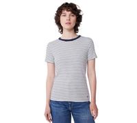 Petit Bateau A0BOL Short Sleeve Tee Shirt Women's Marshmallow/Tuxedo S
