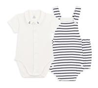 Petit Bateau A0ez3 Unisex Day Clothing - Children 0-24, MARSHMALLOW/SMOKING, 3 Months