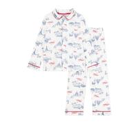 Petit Bateau Boy's A0clx Sleepsuit, White/Multicolor, 4 years
