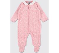 PETIT BATEAU Boy's Floral Cotton Onesie with Peter Pan Collar - Size: 9M - unisex